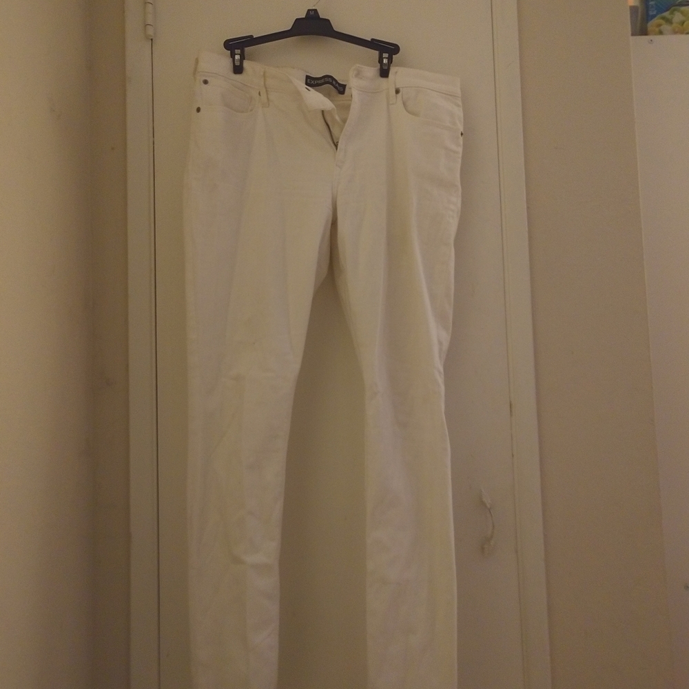 Express Midrise Leggings white jeans 14L